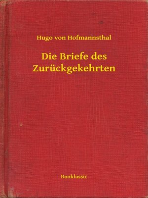cover image of Die Briefe des Zurückgekehrten